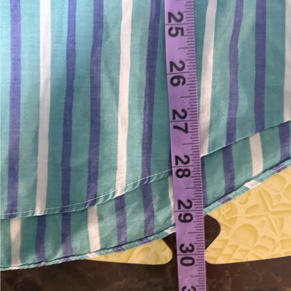 Vintage The Men's Store Blue and Green Striped Casual Shirt - Picture 8 of 8